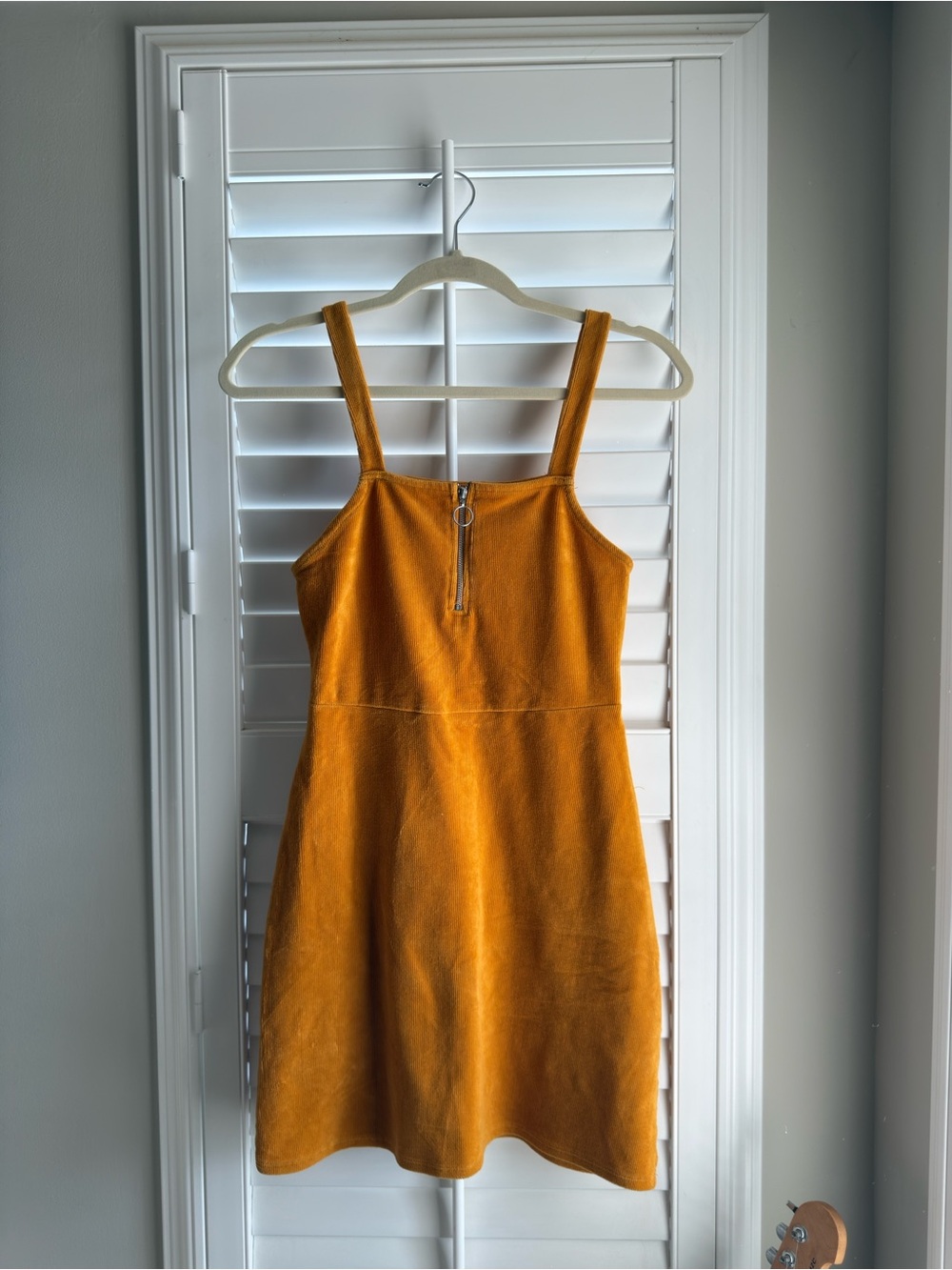 Arizona Jean Company Mustard Mini Dress with Front Zip